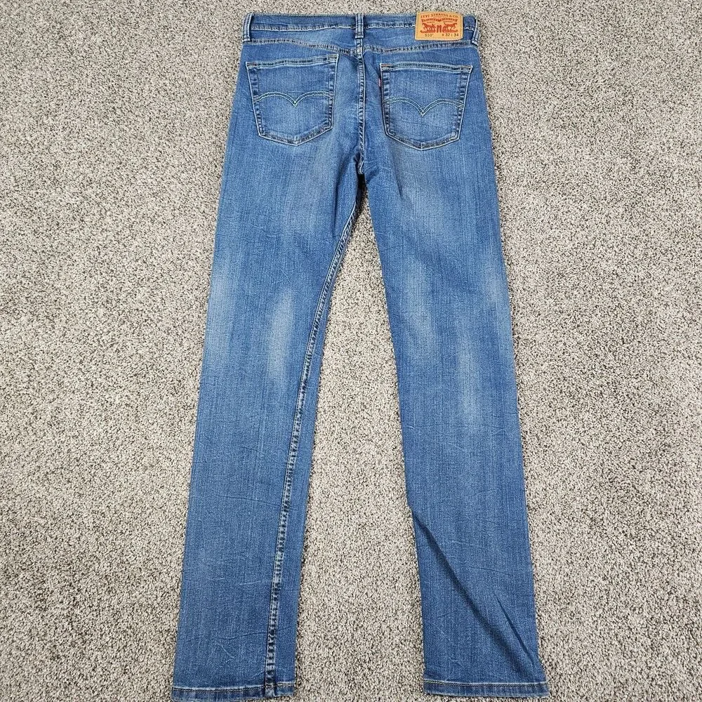 Levis 510 Jeans Mens 31x31 Slim Tapered Skinny Distressed Stretch Work Skate